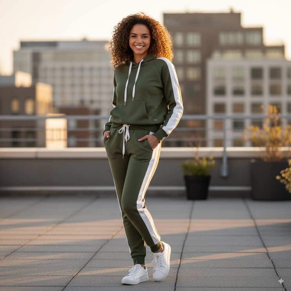 n:Philanthropy Carmel Sweatshirt & Hatton Jogger Set Olive Multi
